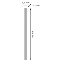 Cuchilla para Cepillo 82mm 1,5 x 5,5mm Bosch 2608.635.903-000