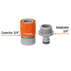 Conector 3/4" Rapido para Manguera Sistema Click Truper 12722