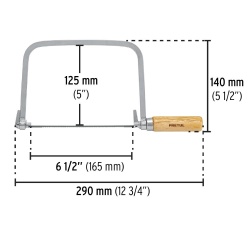 Arco de Sierra 6 1/2" Incl 5 Segueta pretul 20000