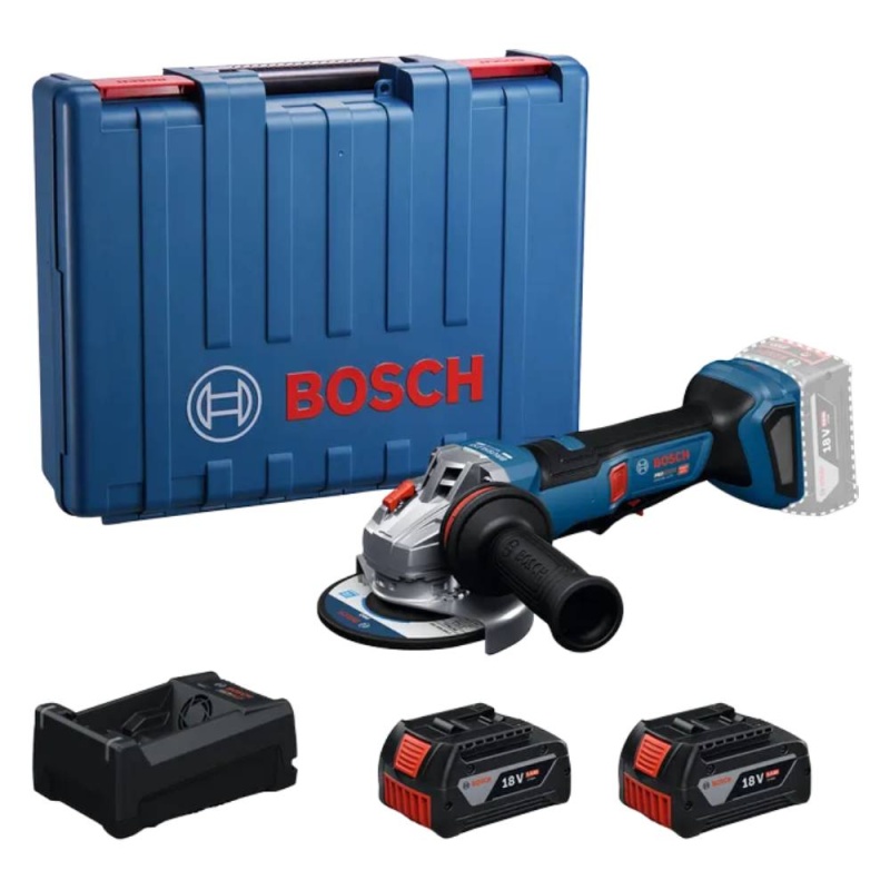 Amoladora Angular 5" 18V Incl 2 Bat + Carg Bosch GWS 18V-11 PS 0601.9N4.3E1-000