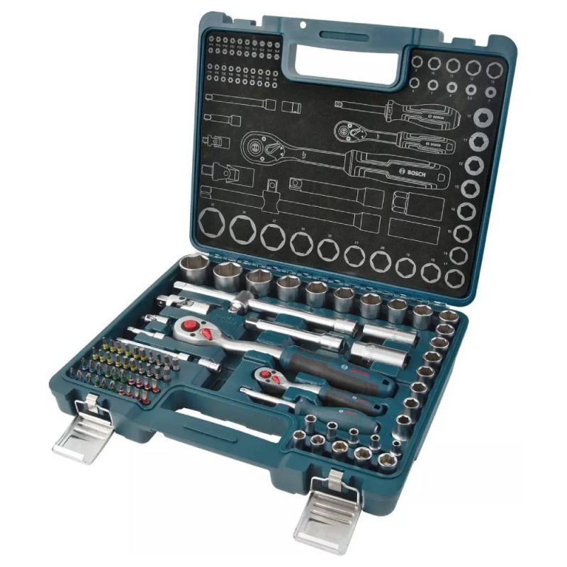Juego de Herramientas 1/4" y 1/2" 80 pz Bosch 1600.A03.AD0-000