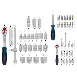 Juego de Herramientas 1/4" y 1/2" 80 pz Bosch 1600.A03.AD0-000