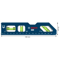 Nivel Torpedo Magnetico 4 Burbujas 7" Bosch 1600.A03.AA8-000