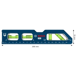 Nivel Torpedo Magnetico 4 Burbujas 8" Bosch 1600.A03.AA9-000