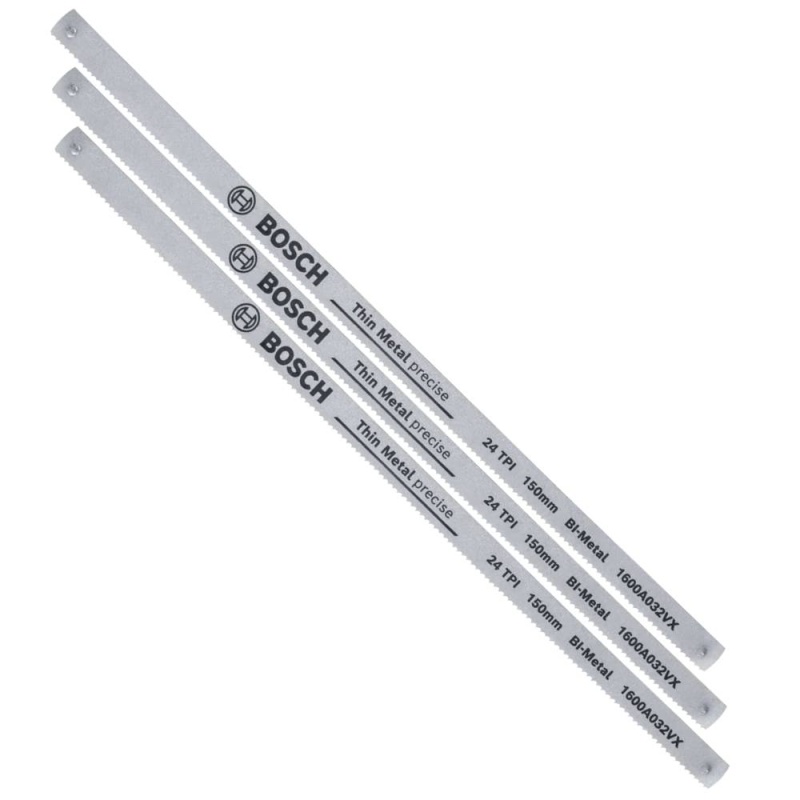 Segueta Bimetalica 150 mm 24 TPI 3 Pz Bosch 1600.A03.AC9-000