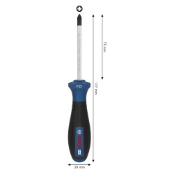 Destornillador Pozidriv PZ1 x 75 mm Bosch 1600.A03.9RY-000
