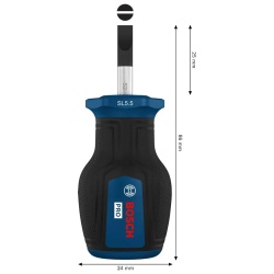 Destornillador Corto Stubby Slotted SL 1.0 x 5.5 x 25 mm Bosch 1600.A03.9TM-000