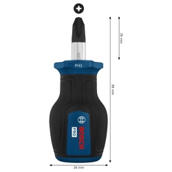 Destornillador Stubby Phillips Corto PH3 x 25 mm Bosch 1600.A03.9TH-000