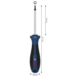 Destornillador Torx TX10 x 75 mm Bosch 1600.A03.9TA-000