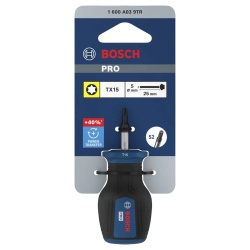 Destornillador Stubby Torx Corto TX15 x 25 mm Bosch 1600.A03.9TR-000