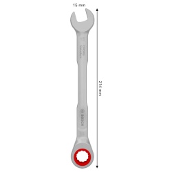 Llave Mixta con Ratchet 15 x 214 mm Bosch 1600.A03.AH1-000