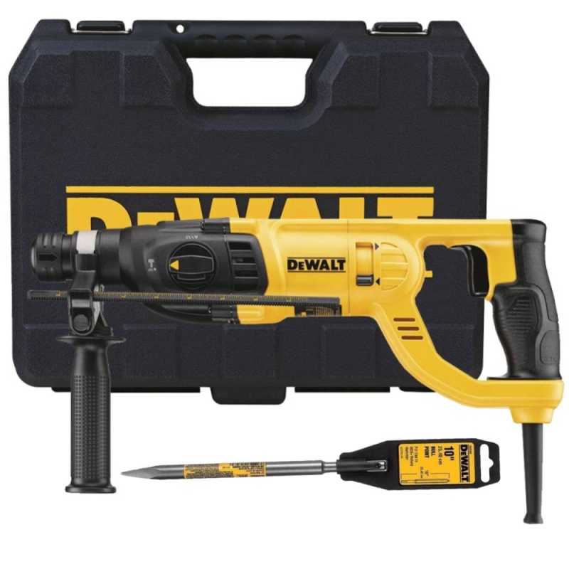 Rotomartillo SDS Plus 800W 2.9J D25260K-B2 + Cincel SDS-plus Punta 250mm DW5348 Dewalt D25260K-K1