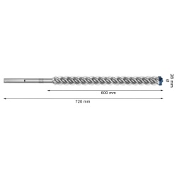 Broca SDS Max-8X 28x600x720mm Bosch 2608.900.249-000