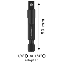 Adaptador Impact Pro para Dados 1/4" a 1/4" 50mm Bosch 2608.522.562-000