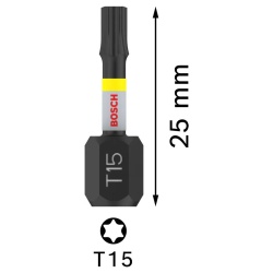 Puntas Impact Pro Torx T15 25mm 2Pz Bosch 2608.522.473-000