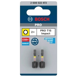 Puntas Impact Pro Torx T15 25mm 2Pz Bosch 2608.522.473-000