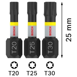 Set Puntas Impact Pro Torx 25mm 3Pz Bosch 2608.522.479-000