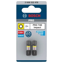 Puntas Impact Pro Torx T40 25mm 2Pz Bosch 2608.522.478-000
