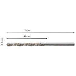 Broca para Metal HSS-G 338 4x43x75mm 2 Pz Bosch 2608.577.639-000