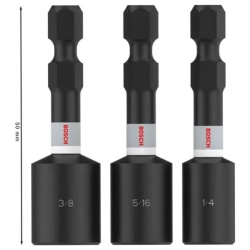 Set Mixto Dado Magnético Impact Pro Hexagonal 3Pz Bosch 2608.521.U65-000