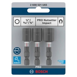 Set Mixto Dado Magnético Impact Pro Hexagonal 3Pz Bosch 2608.521.U65-000