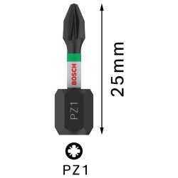 Puntas Impact Pro Pozidriv PZ1 25mm 2Pz Bosch 2608.522.400-000