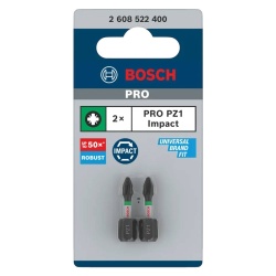 Puntas Impact Pro Pozidriv PZ1 25mm 2Pz Bosch 2608.522.400-000