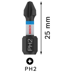 Puntas Impact Pro Phillips PH2 25mm 2Pz Bosch 2608.522.403-000