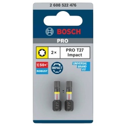 Puntas Impact Pro Torx T27 25mm 2Pz Bosch 2608.522.476-000