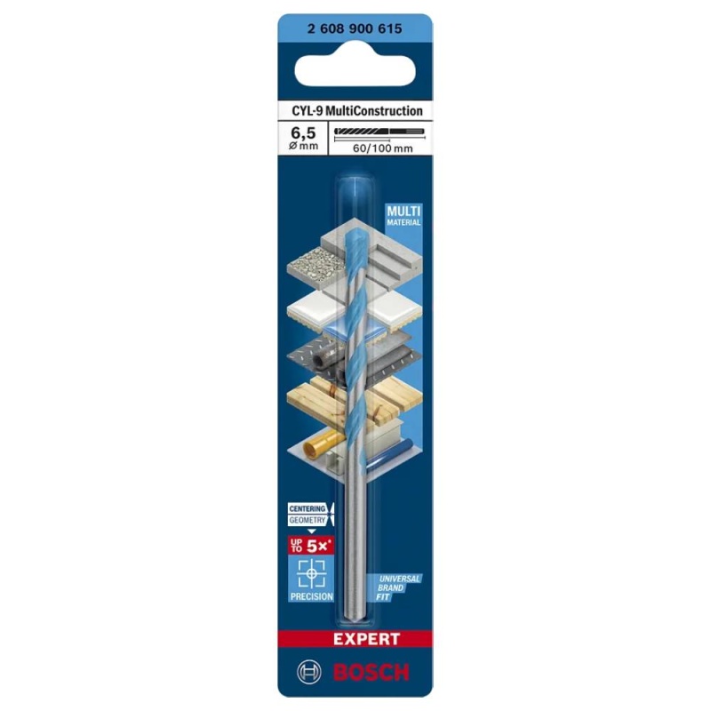 Broca Multi-Material CYL-9 6,5x60x100mm Bosch 2608.900.615-000