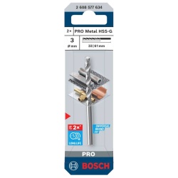 Broca para Metal HSS-G 338 3x33x61mm 2 Pz Bosch 2608.577.634-000