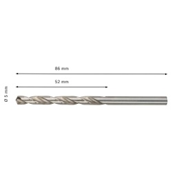 Broca para Metal HSS-G 338 5x52x86mm Bosch 2608.577.646-000