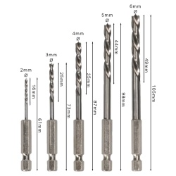 Set Brocas para Madera HSS 1/4" Hex 5 Pz Bosch 2608.595.525-000