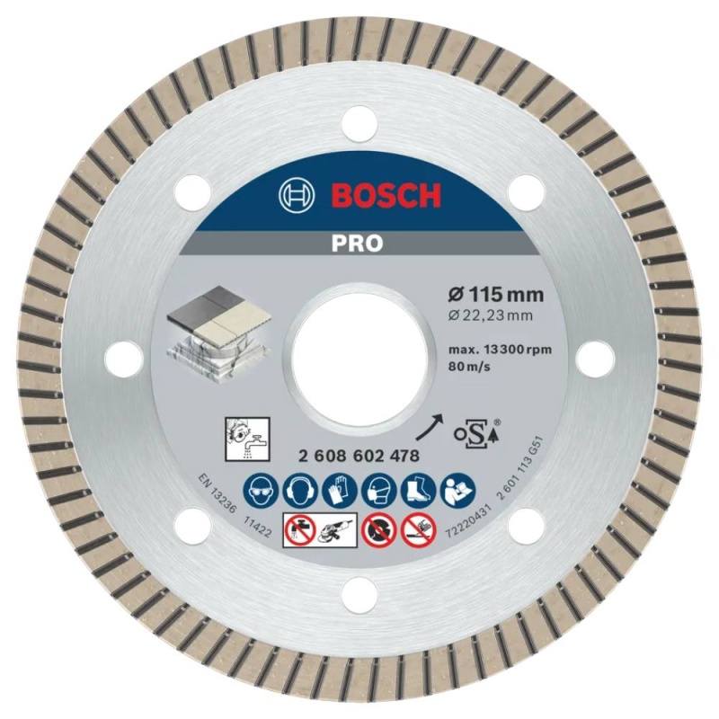 Disco Diamantado Turbo 4 1/2" para Ceramica Bosch 2608.602.478-000