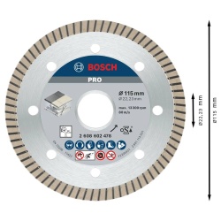 Disco Diamantado Turbo 4 1/2" para Ceramica Bosch 2608.602.478-000