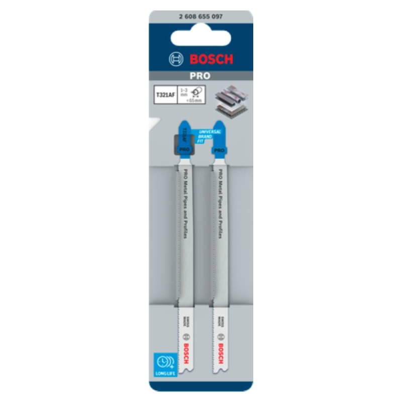 Hoja de Calar para Metal Corte Recto T321AF 2Pz Bosch 2608.655.097-000