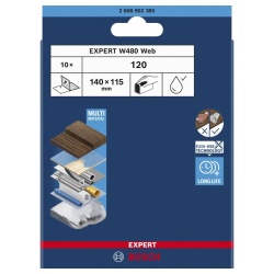 Pliegos de Lija 115x140 mm G 120 10Pz Bosch 2608.902.385-000