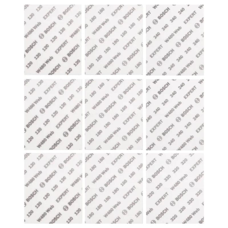 Pliegos de Lija Mixto 115x140 mm 9Pz Bosch 2608.902.432-000