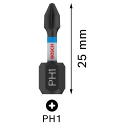 Puntas Impact Pro Phillips PH1 25mm 2Pz Bosch 2608.522.468-000