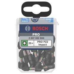 Set Puntas Impact Pro Pozidriv PZ2 25mm 25Pz Bosch 2607.002.804-000