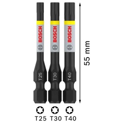 Set Puntas Impact Pro Torx 55mm 3Pz Bosch 2608.521.U55-000