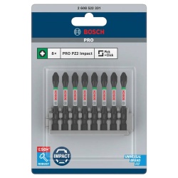 Set Puntas Impact Pro Pozidriv PZ2 55mm 8Pz Bosch 2608.522.331-000