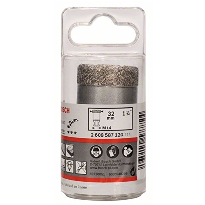 Copa Diamantada Dry Speed Long Life 32mm 1-1/4 Fast Cut Best 3 diamantes Bosch 2608.587.120-000
