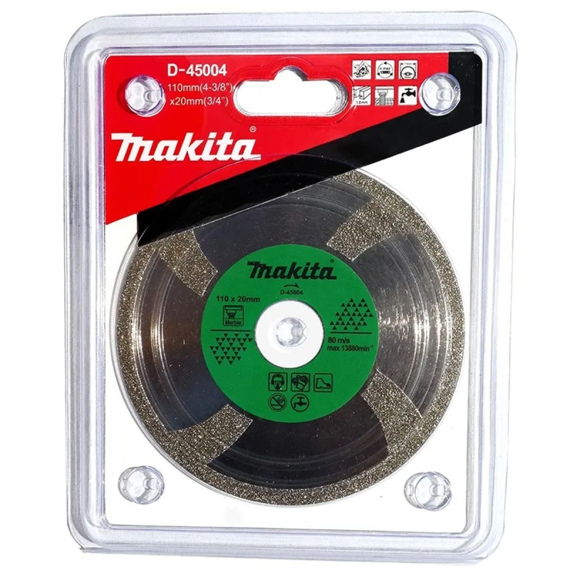 Disco Diamantado Borde Electrochapado para Marmol (Humedo) 4-3/8" Makita D-45004