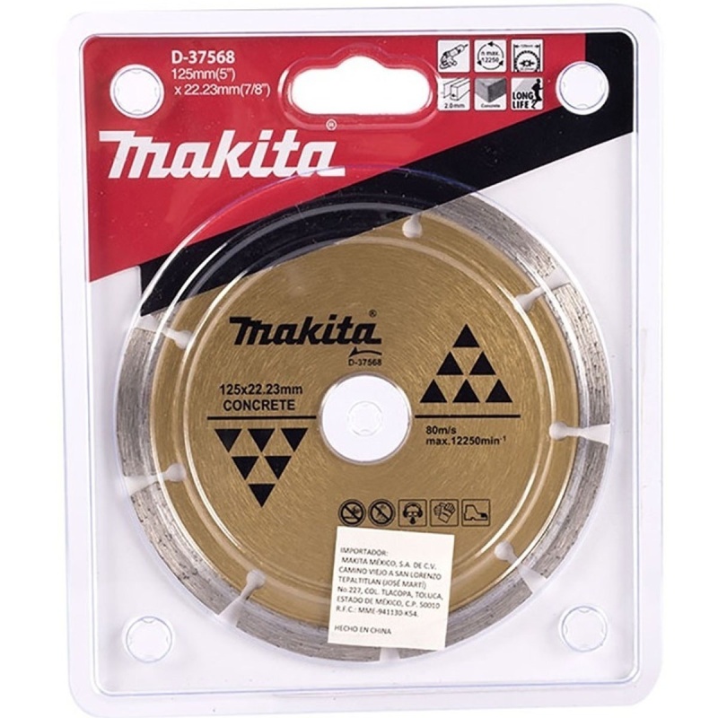 Disco Diamantado Segmentado para Concreto 5" (125 mm)x22,23mm Makita D-37568