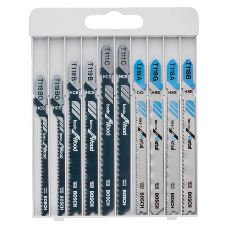 Set Hojas de Calar para Madera y Metal 10Pz Bosch 2607.010.630-000