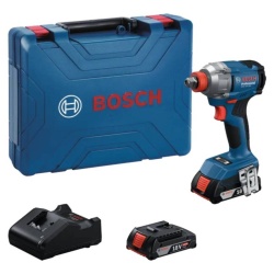 Taladro Perc 1/2" 76Nm GSB 18V-65 + Ator de Imp 1/2"-1/4" GDX 18V-285 Inc 2Bat 2,0Ah y Carg Brushless Bosch 0601.9N3.3E0-000