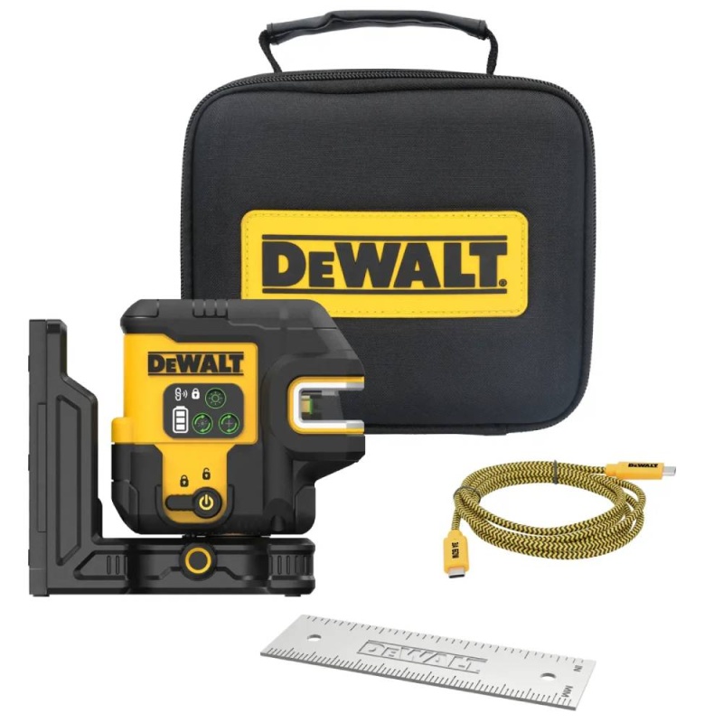 Nivel Laser Combinado Lineas y 2 Puntos 45 Metros Color Verde Dewalt DCLE14221GB