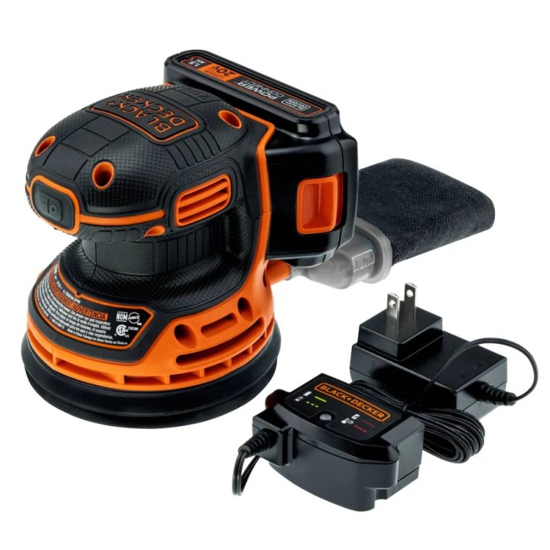 Lijadora Excentrica 5" 125mm 20V Brushless Black And Decker BDCRO20C-B2C