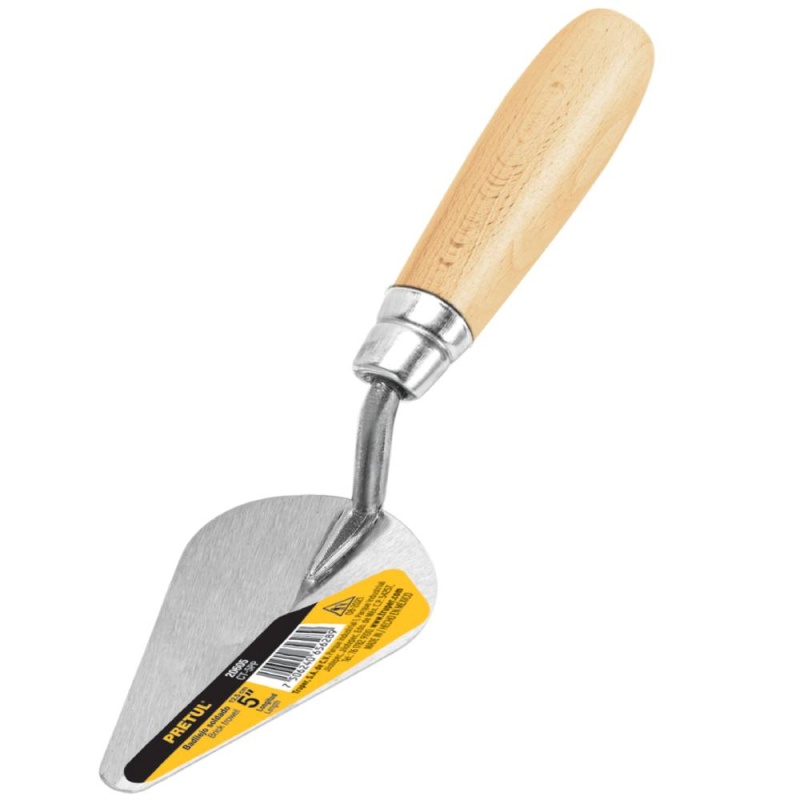 Badilejo para Albañileria 5" (13 cm) Mango de Madera Pretul 20605